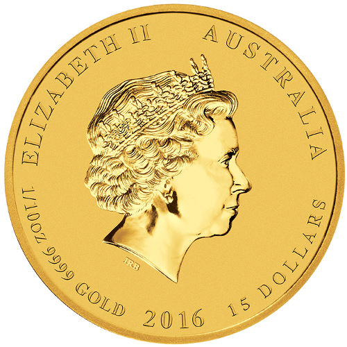 2016 1/10 oz Australian Gold Lunar Monkey King Coin (BU)