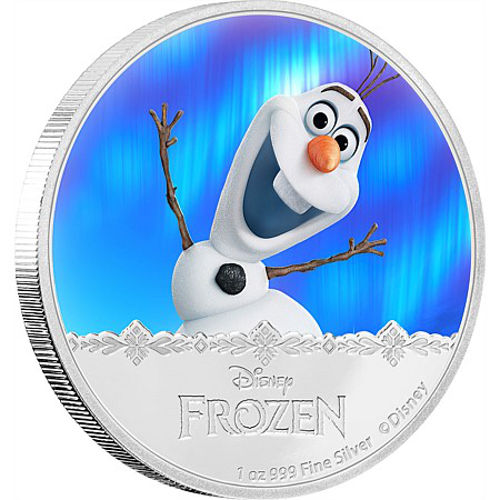 2016 1 oz Niue Silver Disney Frozen Olaf Proof Coin (Box + CoA)