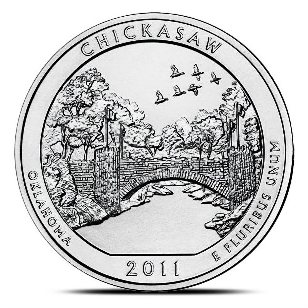 2011-P 5 oz Burnished ATB Chickasaw Silver Coin (Box + CoA)