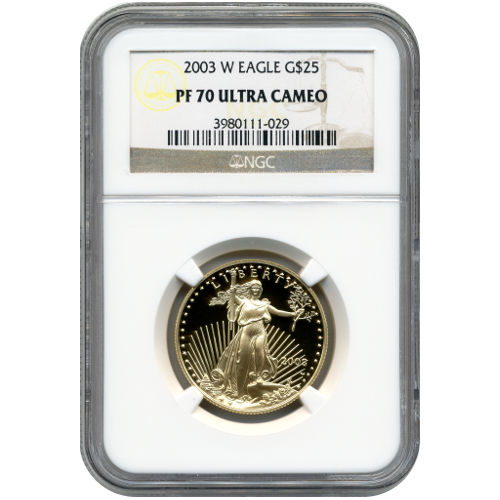 2003-W 1/2 oz Proof American Gold Eagle Coin NGC PF70 UCAM