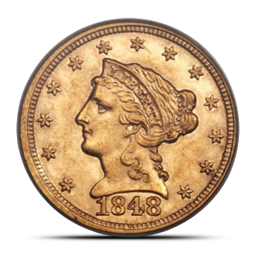 Pre-33 $2.50 Liberty Gold Quarter Eagle Coin (AU)