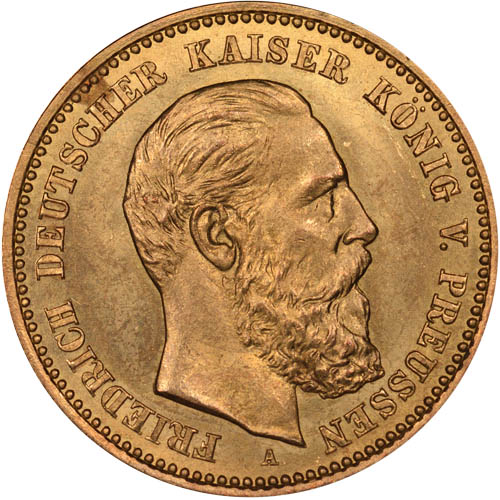 10 Mark German Gold Coin (Random Year, Circulated)