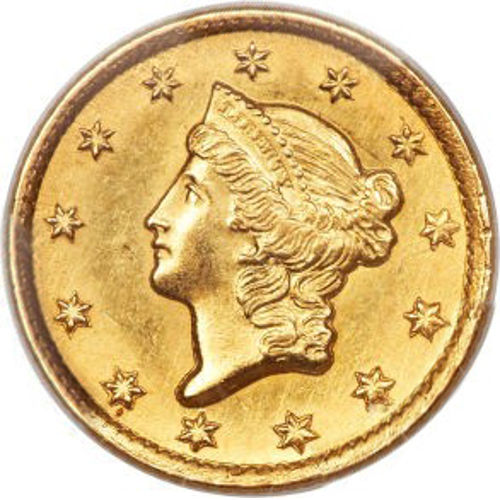 Pre-33 $1 Liberty Gold Coin (Type 1, BU)