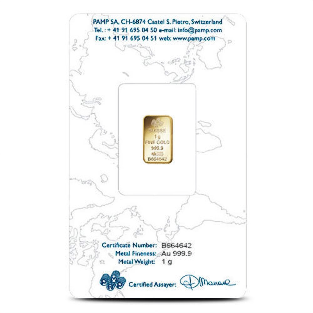1 Gram PAMP Suisse Fortuna Gold Bar (New w/ Assay)