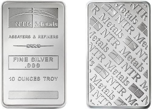 10 oz NTR Silver Bar (New)