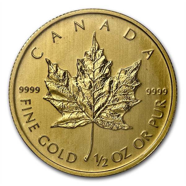 2013 1/2 oz Canadian Gold Maple Leaf