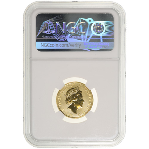 2019 1/4 oz British Gold Queen's Beast Yale Coin NGC MS69