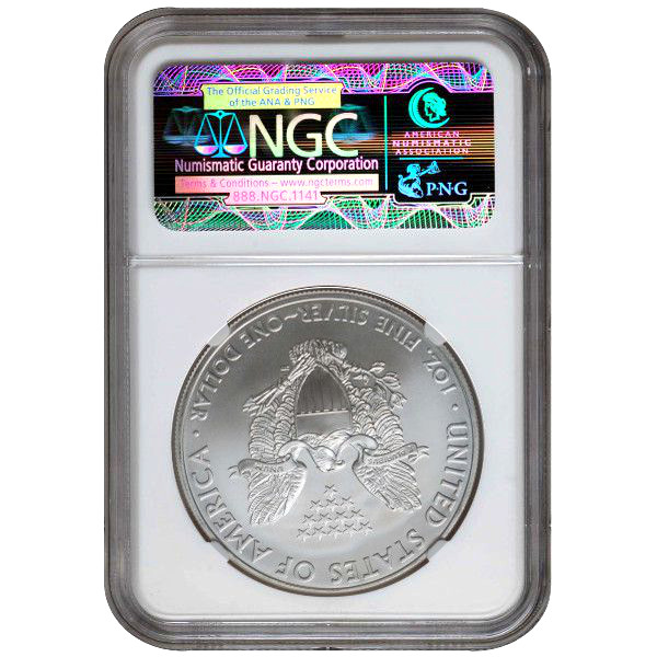 1993 1 oz American Silver Eagle Coin NGC MS69
