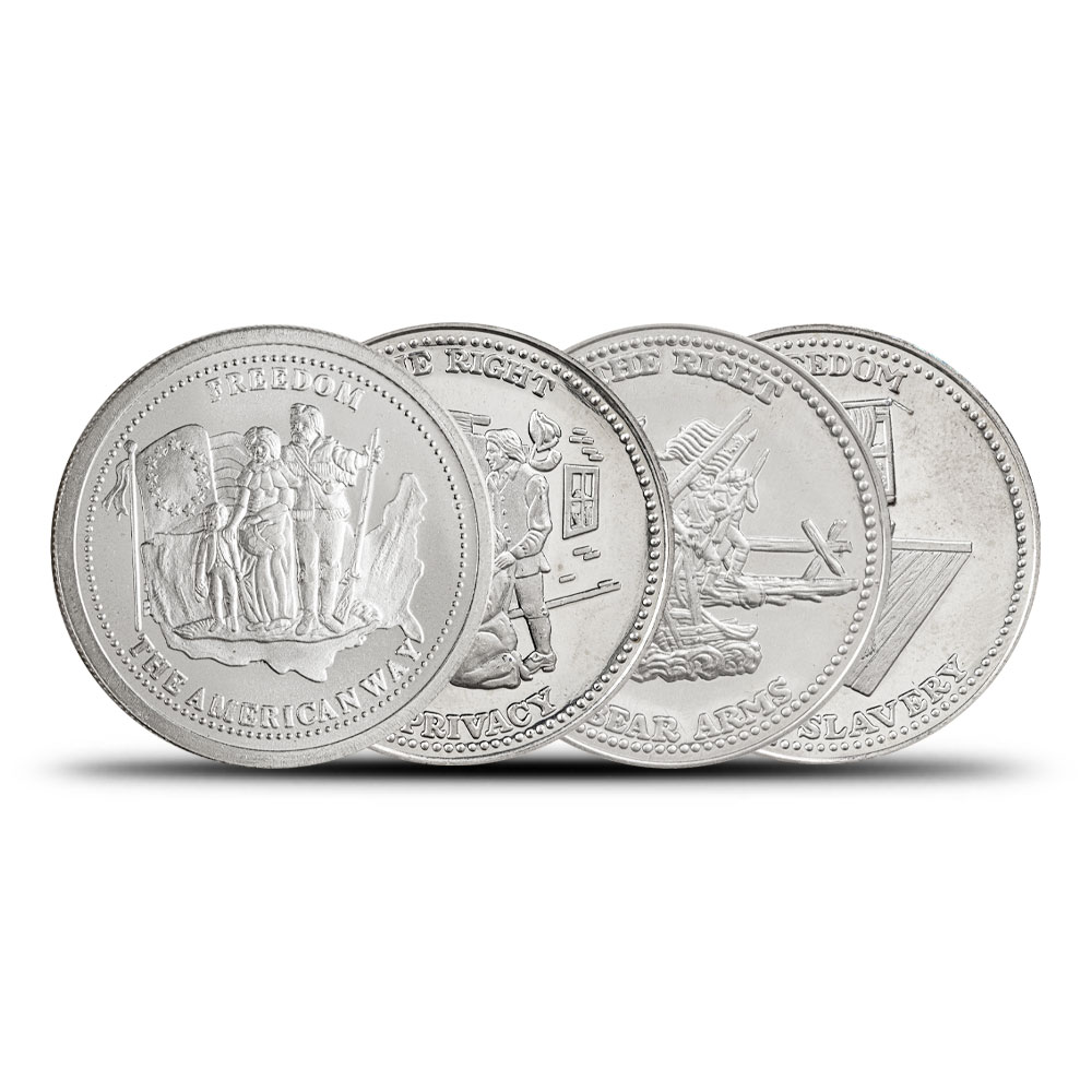 1 oz Johnson Matthey Silver Round (Varied)