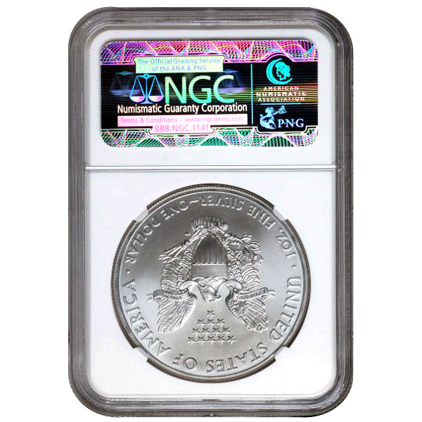 2001 1 oz American Silver Eagle Coin NGC MS69