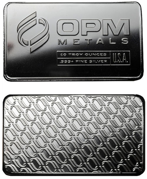 10 oz OPM Silver Bar (Varied Condition)
