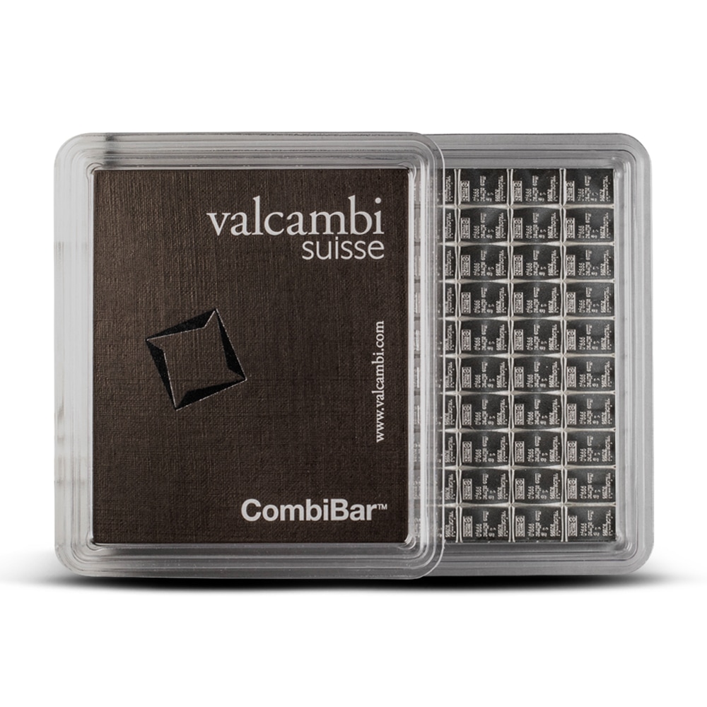 100 Gram Valcambi Silver CombiBar (100x1g w/ Assay)