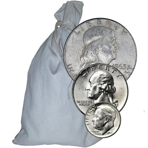 90% Silver Coins ($1000 FV, Circulated, Dimes and/or Quarters and/or Halves)