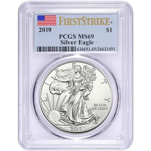 2019 1 oz American Silver Eagle Coin PCGS MS69 FS
