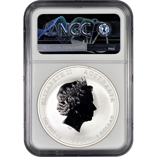 2019 1 oz Australian Silver Lunar Pig Coin NGC MS70