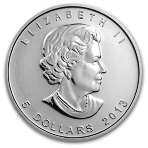 2013 Canadian Silver Maple Leaf (Tube of 25 Coins)