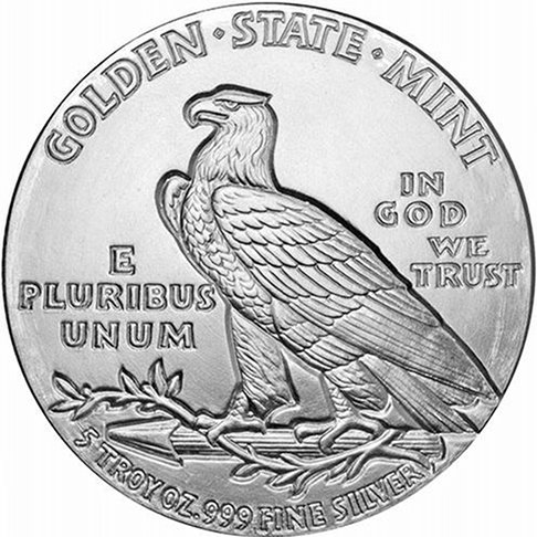 5 oz GSM Indian Silver Round (New)