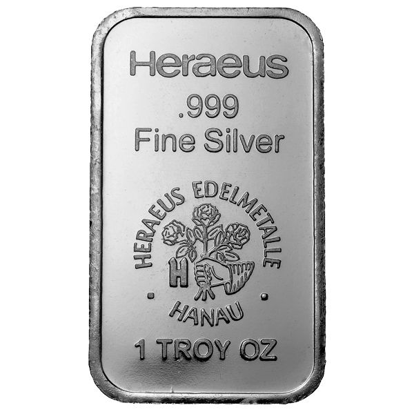 1 oz Heraeus Silver Bar (New)