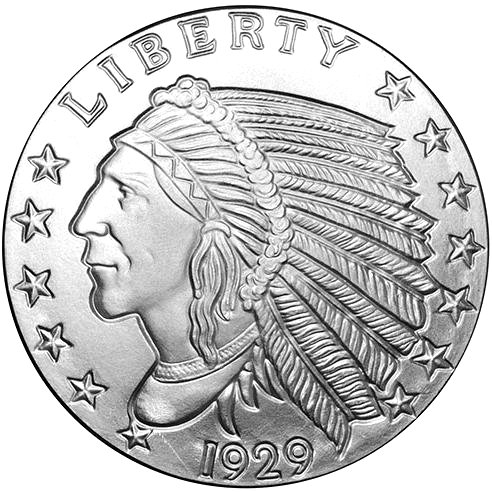 1 oz GSM Indian Silver Round (New)