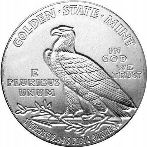 1 oz GSM Indian Silver Round (New)