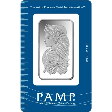 50 Gram PAMP Suisse Fortuna Silver Bar (New w/ Assay)