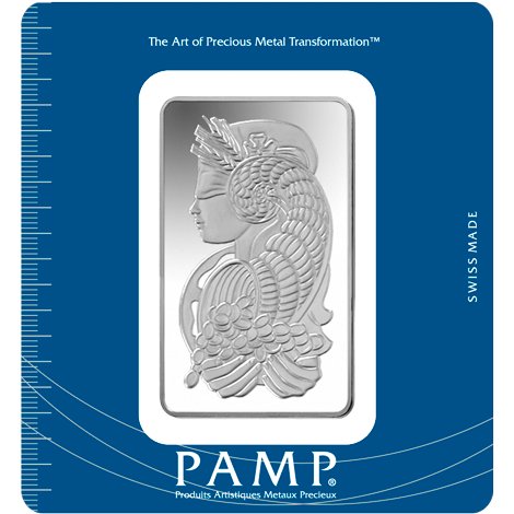 100 Gram PAMP Suisse Fortuna Silver Bar (New w/ Assay)