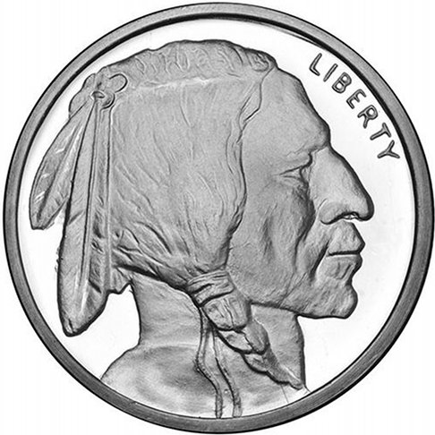 5 oz GSM Buffalo Silver Round (New)
