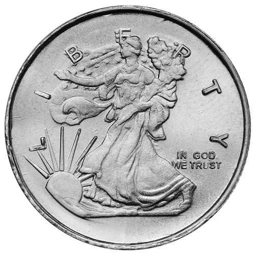 1/4 oz HM Walking Liberty Silver Round (New)