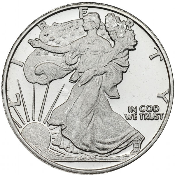1/2 oz HM Walking Liberty Silver Round (New)