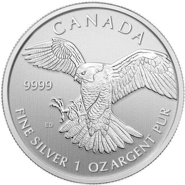 2014 1 oz Canadian Silver Peregrine Falcon Coin