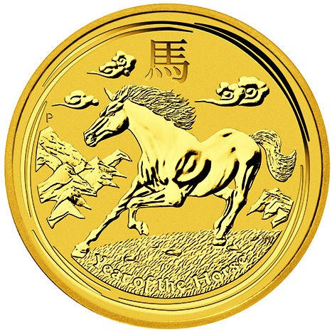 2014 1/2 oz Australian Gold Lunar Horse Coin (BU)