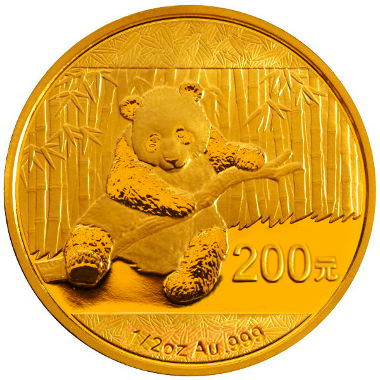 2014 1/2 oz Chinese Gold Panda Coin (BU)