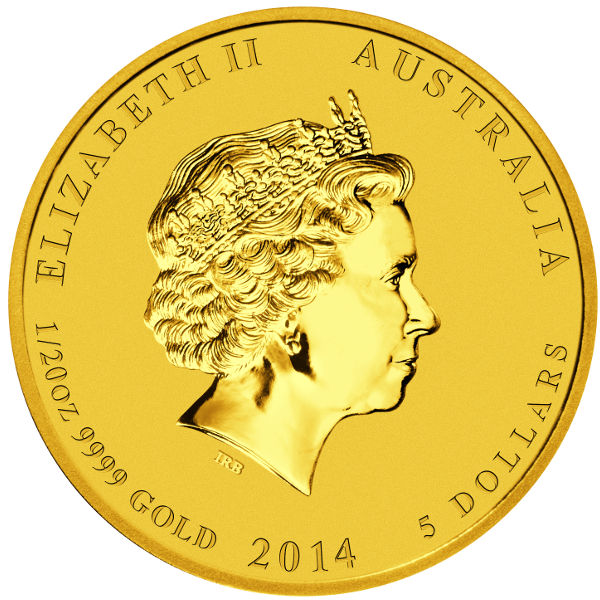 2014 1/20 oz Australian Gold Lunar Horse Coin (BU)