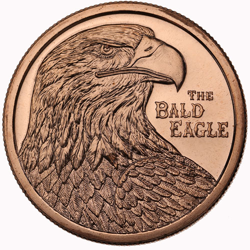 1 oz The Bald Eagle Copper Round (New)