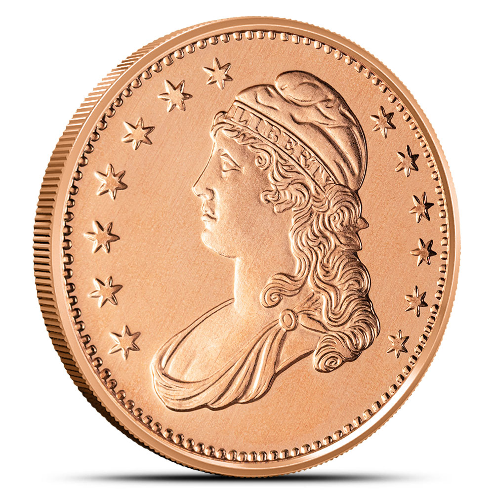 1 oz Capped Bust Half Dollar Copper Round (New)