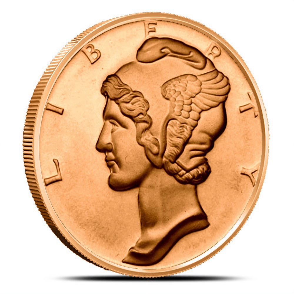 1 oz Mercury Dime Copper Round (New)