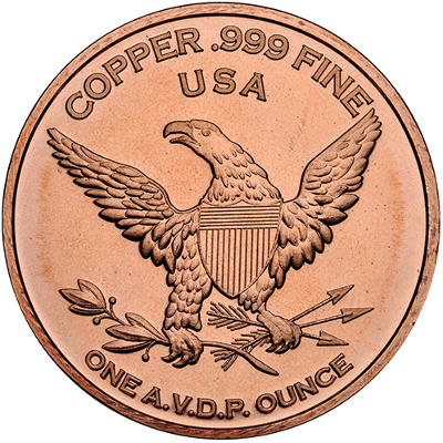 1 oz Kennedy Half Dollar Copper Round (New)