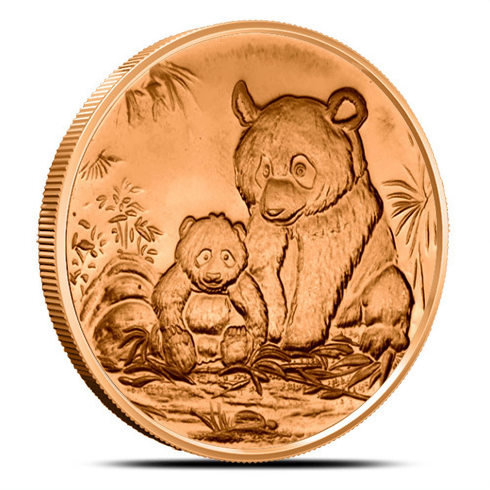 1 oz Panda Copper Round (New)