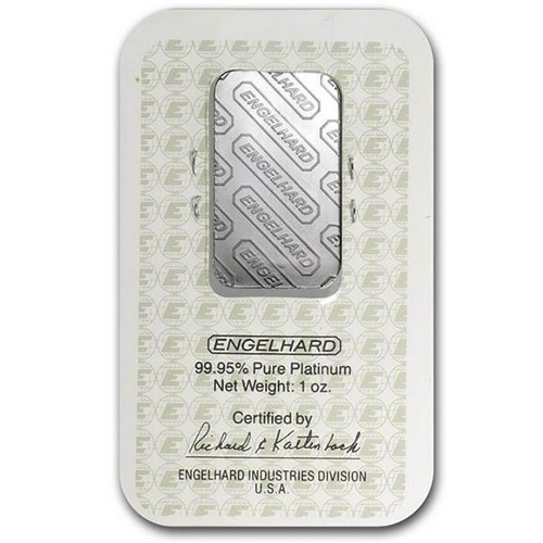 1 oz Engelhard Platinum Bar (w/ Assay)