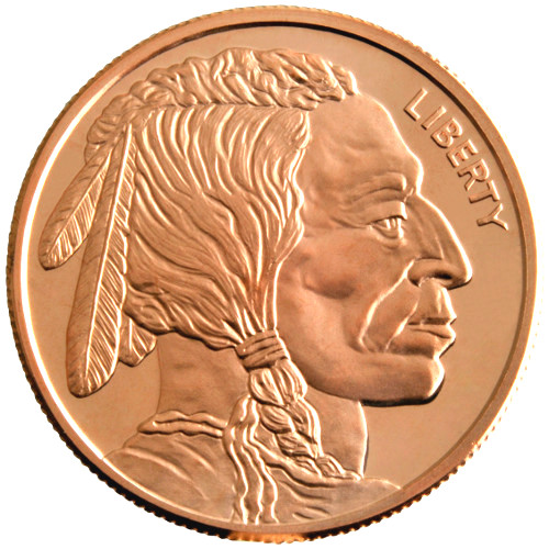 1 oz NTR Buffalo Copper Round (New)