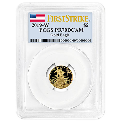 2019-W 1/10 oz Proof American Gold Eagle Coin PCGS PR70 DCAM FS