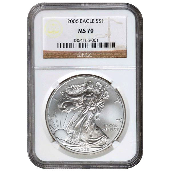2006 1 oz American Silver Eagle Coin NGC MS70