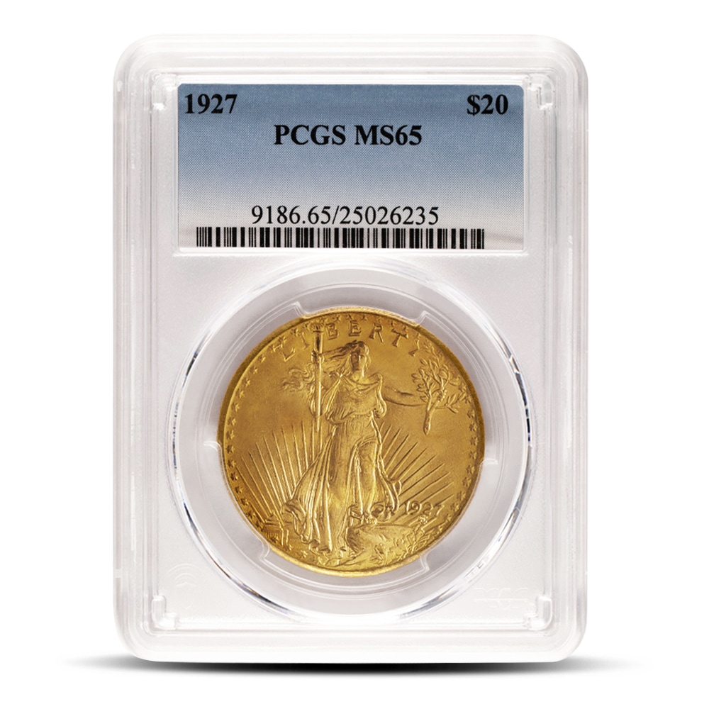 Pre-33 $20 Saint Gaudens Gold Double Eagle Coin MS65 (PCGS or NGC)