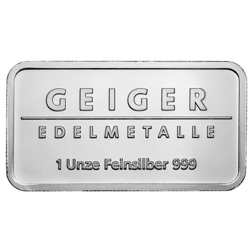 1 oz Geiger Silver Bar (Secondary Market)