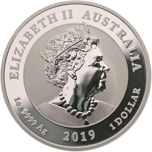 2019 1 oz Australian Silver Double Dragon Coin (BU)