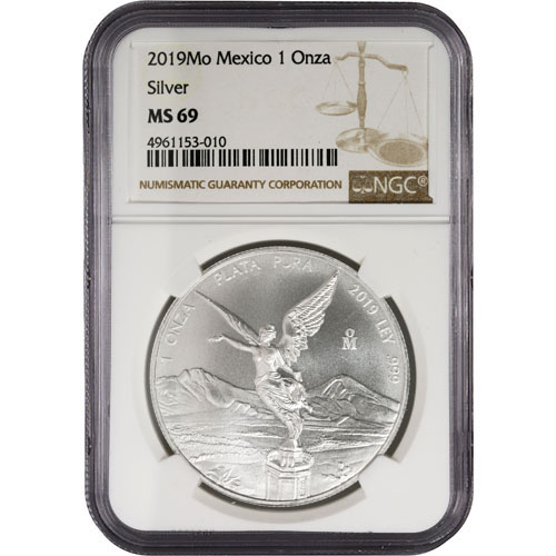 2019 1 oz Mexican Silver Libertad Coin NGC MS69
