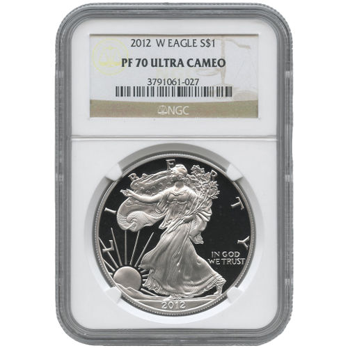2012-W 1 oz Proof American Silver Eagle Coin NGC PF70 UCAM