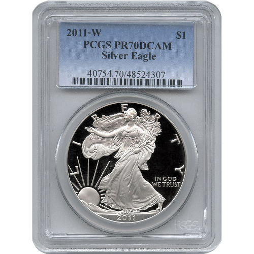 2011-W 1 oz Proof American Silver Eagle Coin PCGS PR70 DCAM
