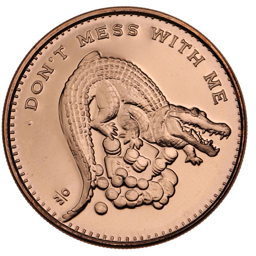 1 oz Alligator Copper Round (New)