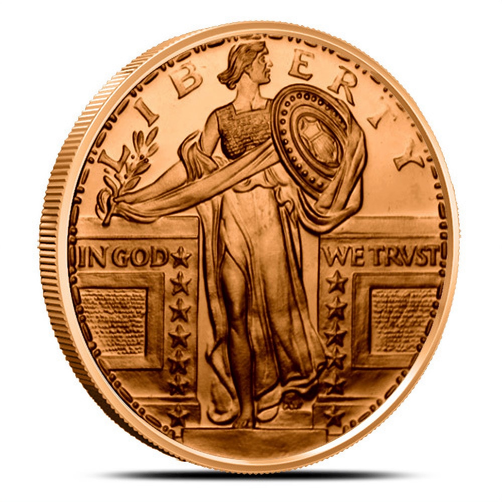 1 oz Standing Liberty Copper Round (New)
